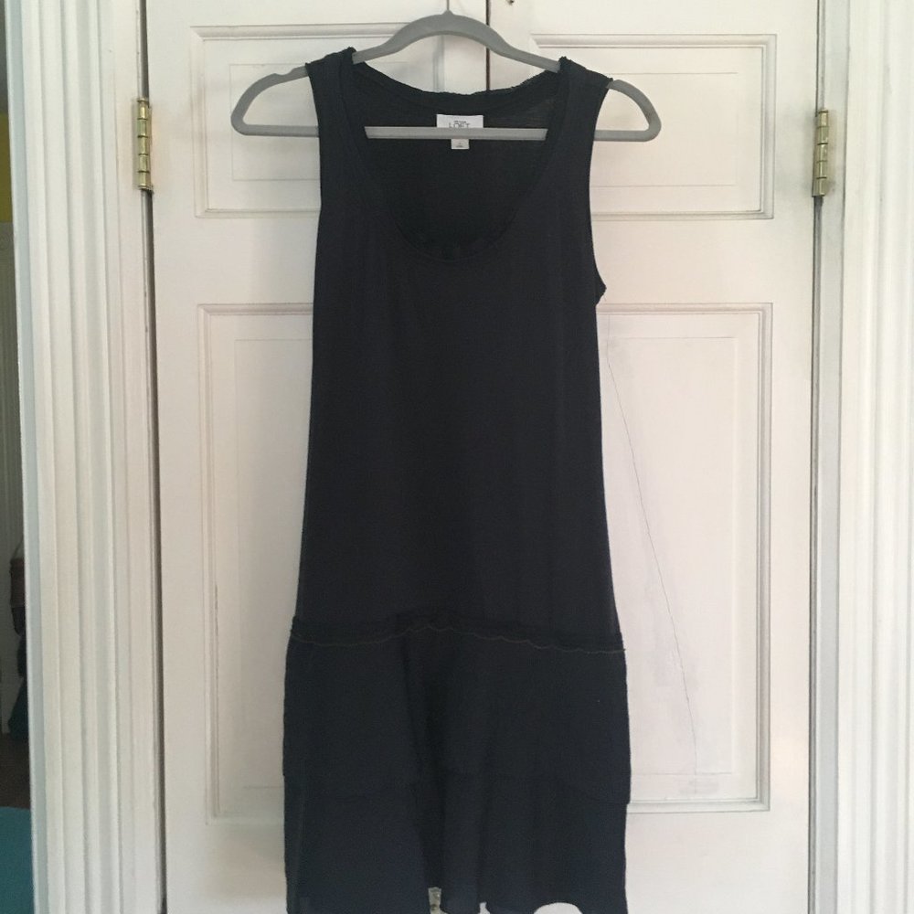 Ann Taylor dark blue sleeveless dress